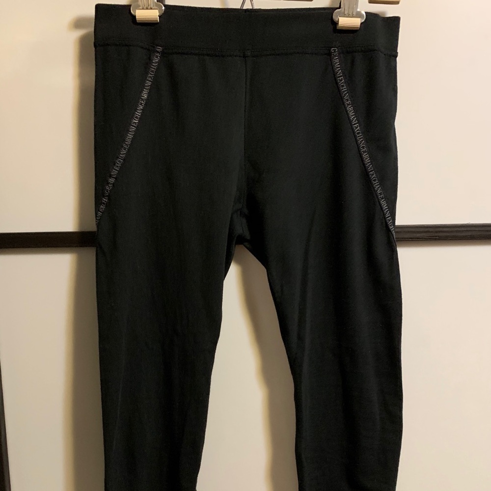 Armani Exchange Cropped Leggings, Black, Size S
